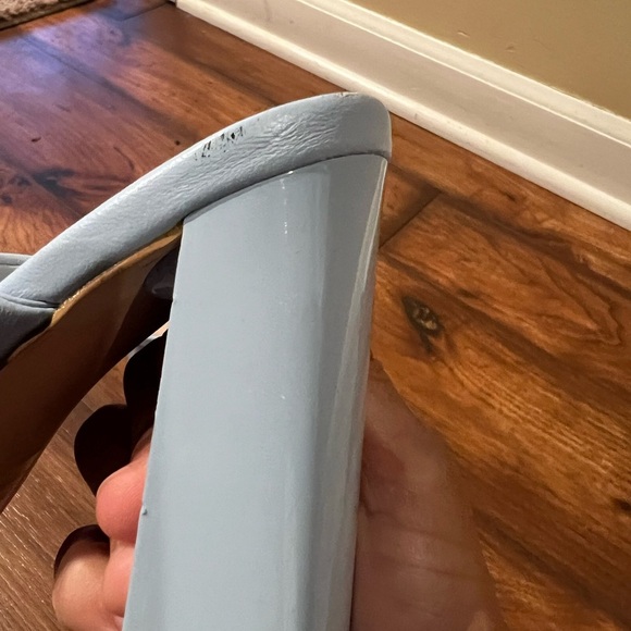 Steve Madden Tule Block Heel Sandal in Lt Blue Lexia SZ 5.5 - Picture 6 of 13